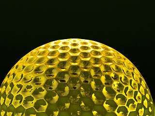 Image showing gold golf ball