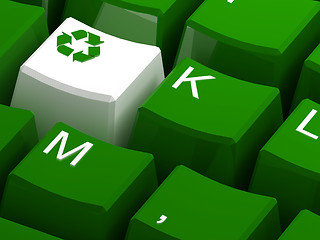 Image showing Recycle symbol button 