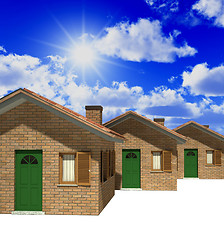 Image showing houses model 3d and sky