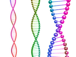 Image showing fine image 3d of dna illustration 