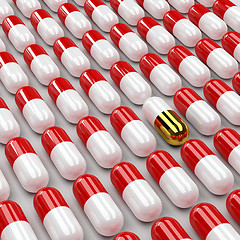 Image showing pills 3d background