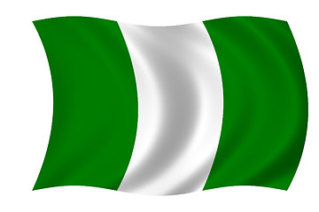 Image showing waving flag of nigeria