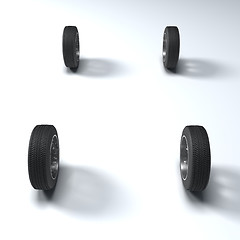 Image showing Four wheels