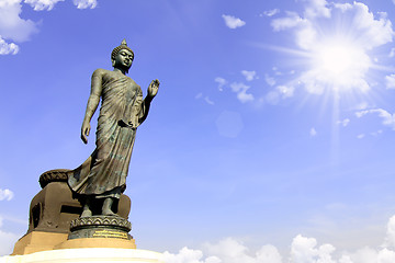 Image showing Walking Buddha image, Thailand 