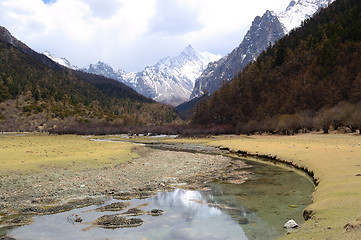 Image showing Snow mountains