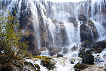 Image showing Waterfall landscape of China Jiuzhaigou