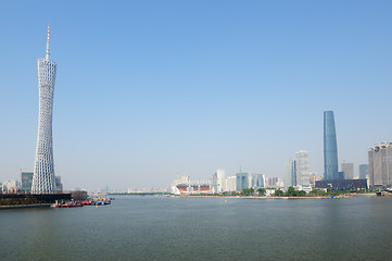 Image showing Guanghzou city and Zhujiang river