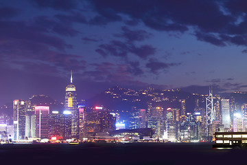 Image showing Hong Kong at night 