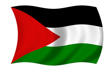 Image showing waving flag of palestine