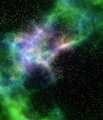 Image showing outer space cloud nebula and stars