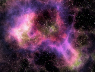 Image showing outer space cloud nebula and stars