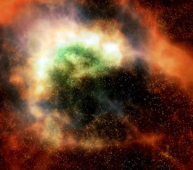 Image showing outer space cloud nebula and stars