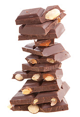 Image showing Pile of milk chocolate