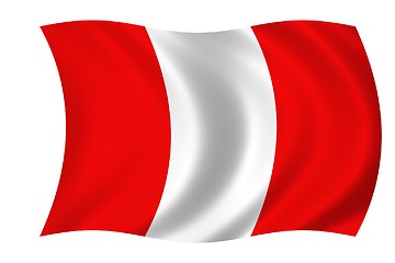 Image showing waving flag of peru
