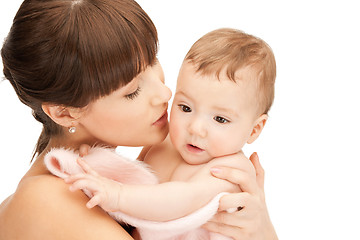 Image showing happy mother with adorable baby