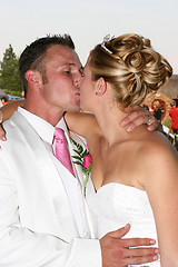 Image showing Wedding Couple kissing