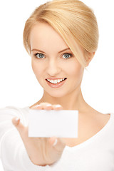 Image showing woman with business card