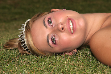 Image showing Wedding Bride relaxing