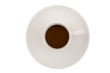 Image showing Top view of coffee cup