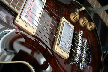 Image showing Electric guitar detail