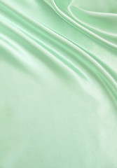 Image showing Smooth elegant green silk 