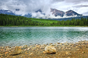 Image showing Mountain lake in Jasper National Park