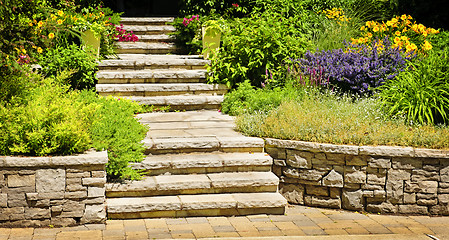 Image showing Natural stone landscaping