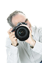 Image showing Photographer with camera