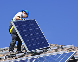 Image showing Solar panel installation