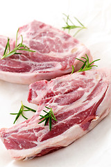 Image showing Raw lamb chops