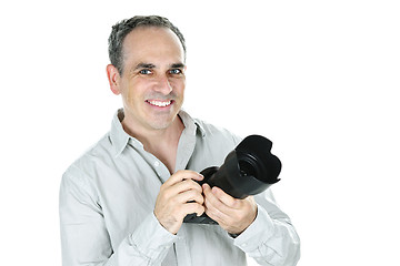 Image showing Photographer with camera