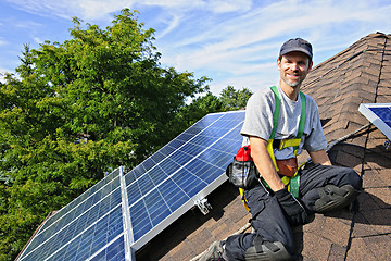 Image showing Solar panel installation