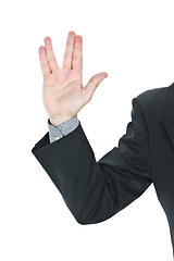 Image showing Man giving Vulcan salute