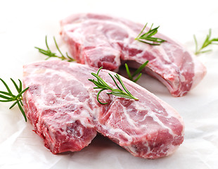 Image showing Raw lamb chops