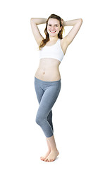 Image showing Happy fit young girl