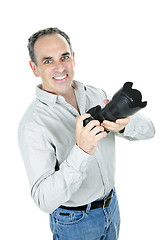 Image showing Photographer with camera