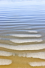 Image showing Wet sand texture on ocean shore