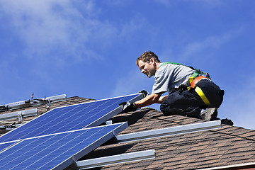 Image showing Solar panel installation