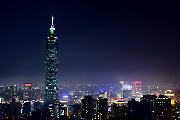 Image showing Taipei at night