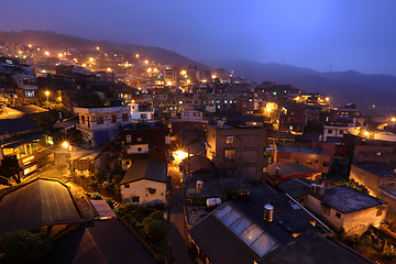 Image showing jiu fen village at night, in Taiwan 