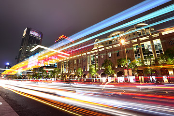 Image showing Taipei traffic at night