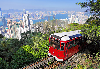 Image showing peak tram in Hong Kong