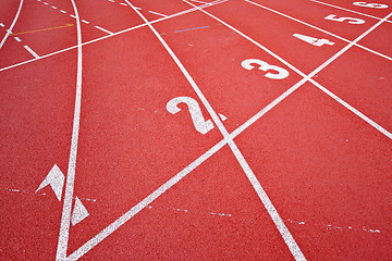 Image showing Numbers on running track