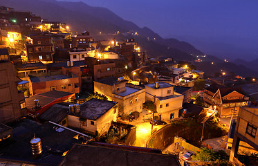 Image showing Jiufen at night , village in Taiwan