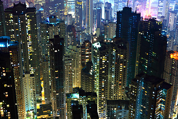 Image showing apartment building at night