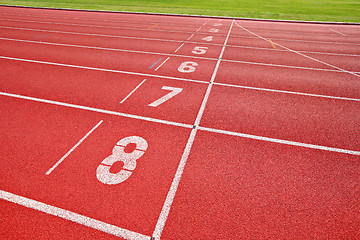 Image showing finish point of running track