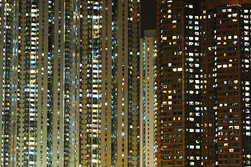 Image showing apartment building at night