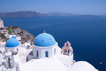 Image showing Santorini churches