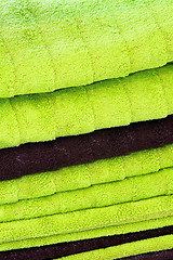 Image showing Green towels