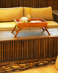 Image showing Natural sofa detail